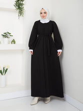 فستان ناعم مع حزام