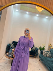 فستان صيفي بارد ازرار وربطة