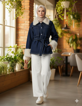 جاكيت جينز مع حزام