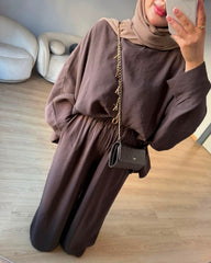 طقم مودال   بلوزة واسعة وبنطلون 2