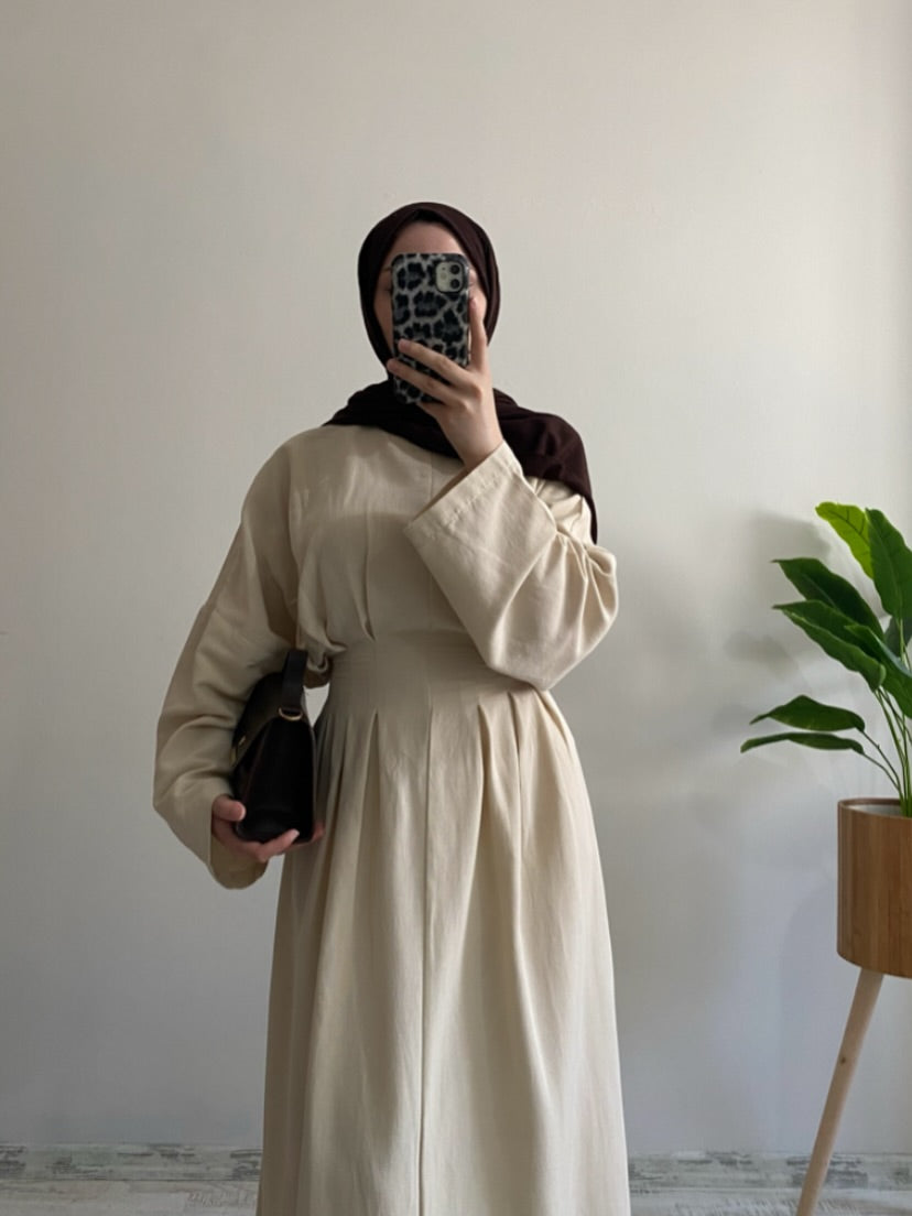 فستان بولين مع شدة عالخصر
