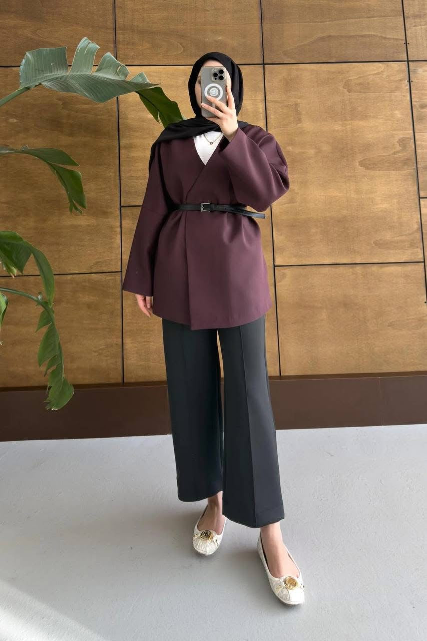 جاكيت ترندي قبة v مميز