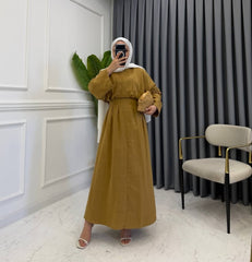 فستان بولين مع شدة عالخصر