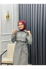 طقم تنورة ربطة مع قميص