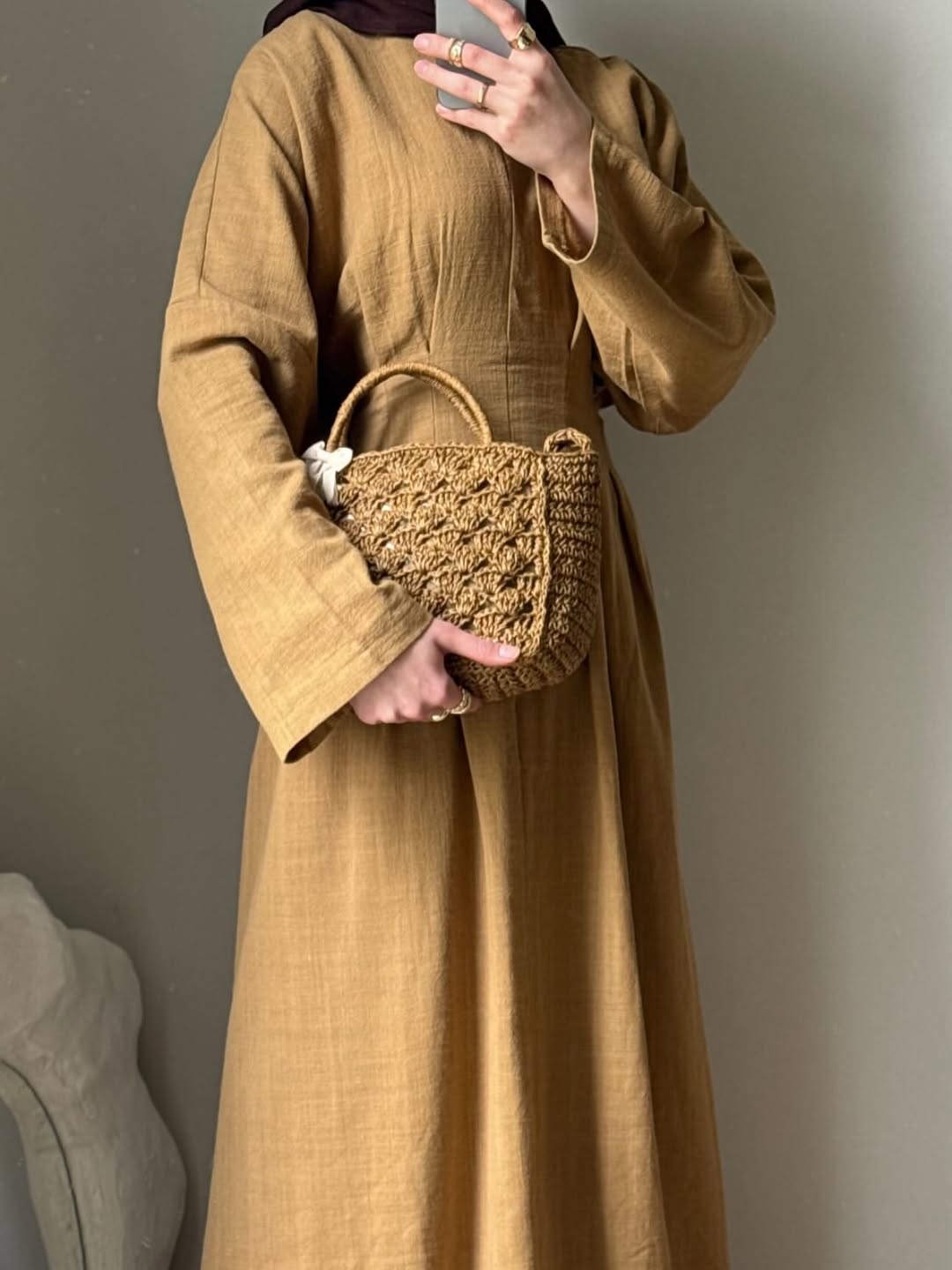 فستان بولين مع شدة عالخصر