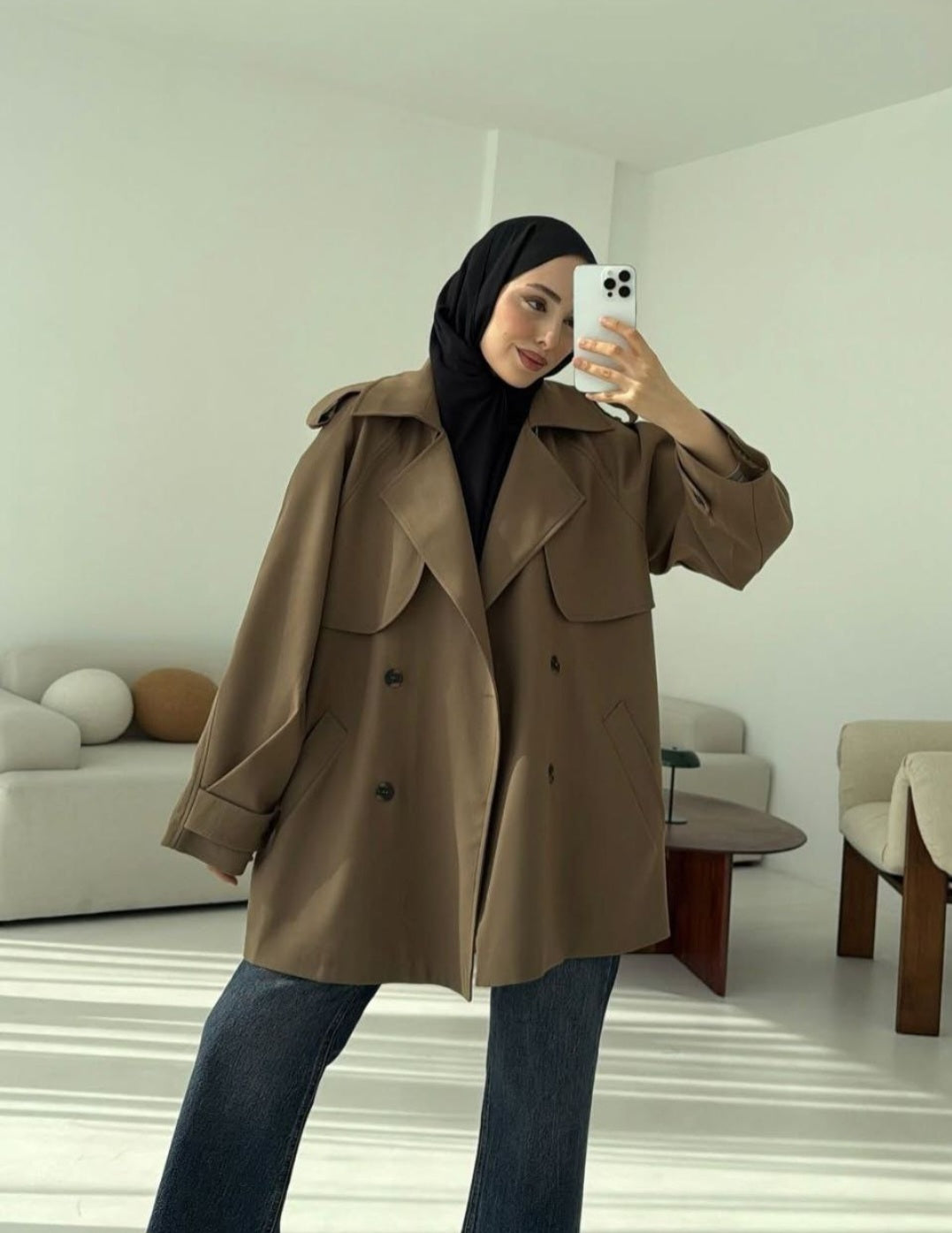 ترانش ترندي مع حزام عالخصر